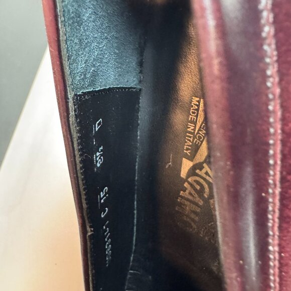 Ferragamo - Oxblood Leather Slip-On Loafers main image 12